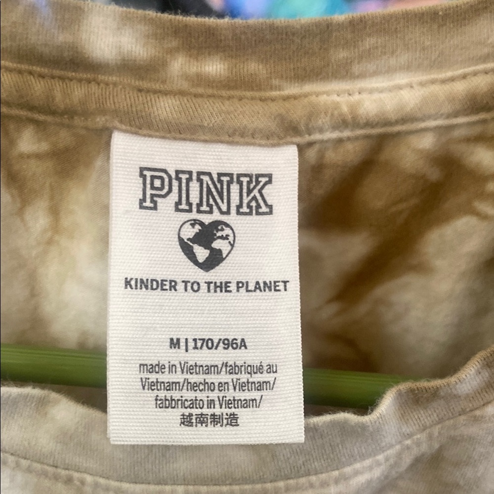 Pink Rose Beige Tie-Dye Dress